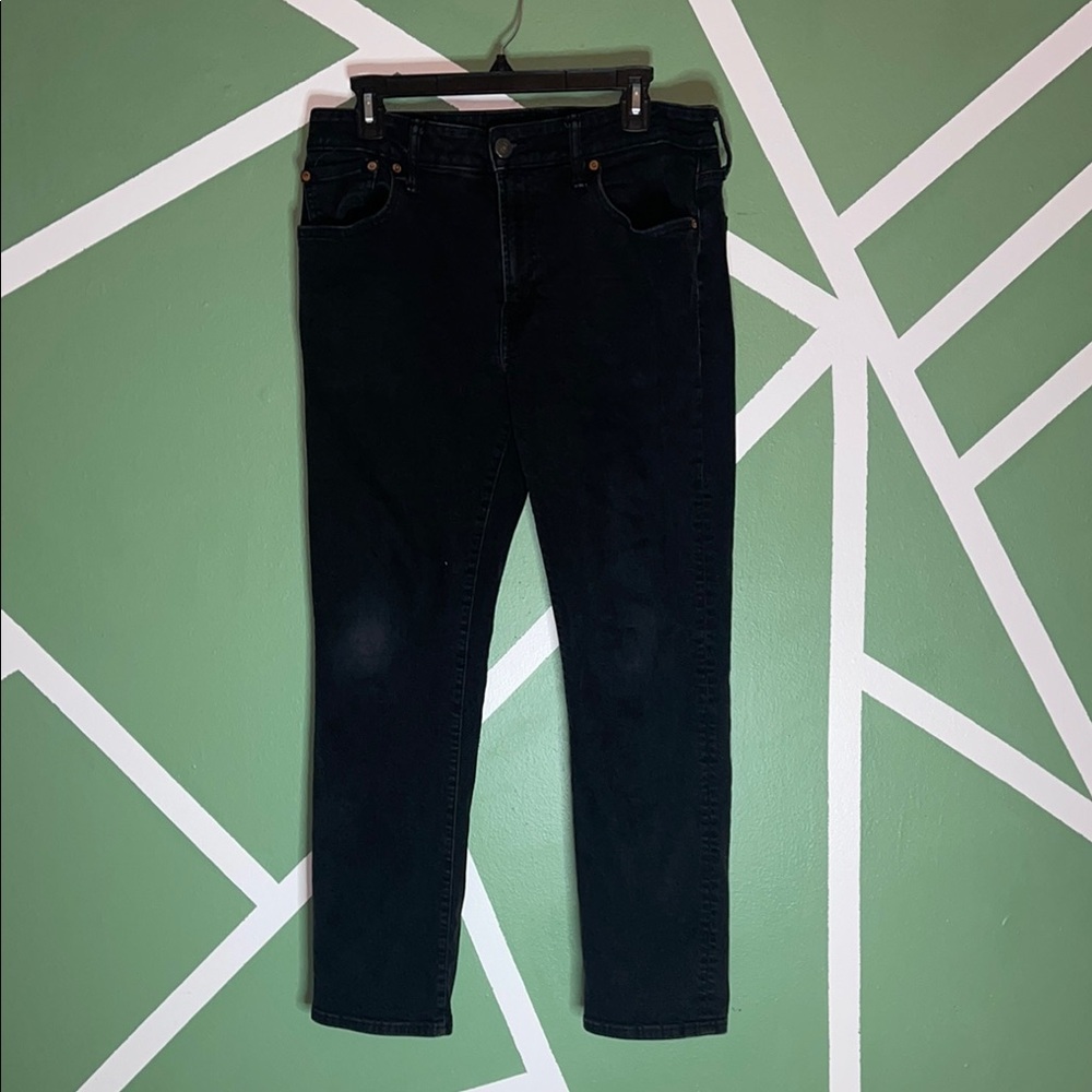 American Eagle Real Good Slim Fit Black Denim Jeans Mens